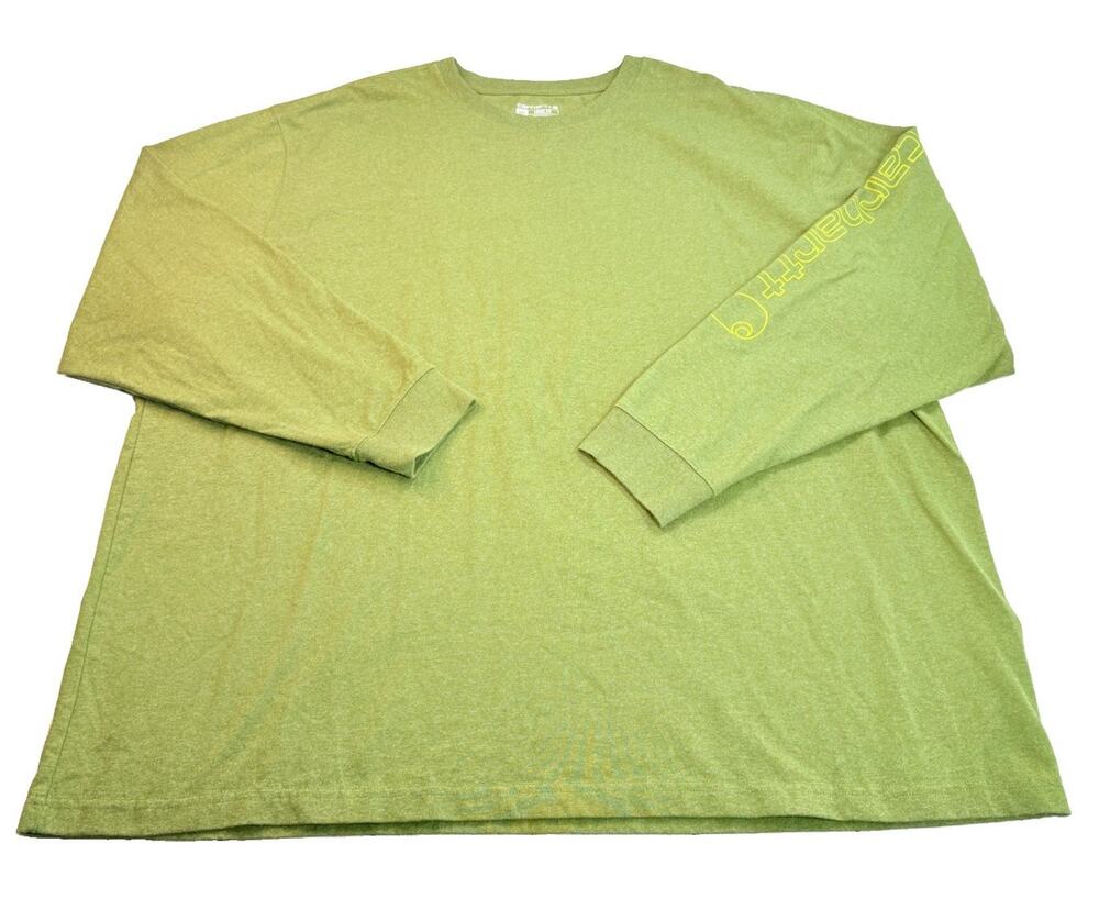 Carhartt Men's Loose Fit Long Sleeve Graphic T-Shirt TK0231 Green Size 3XL
